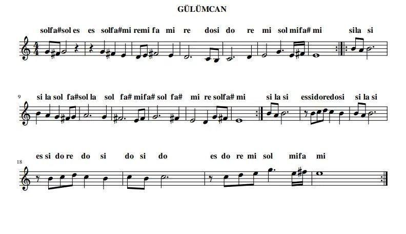 Keman İle Çalınan 10 Şarkı Ve Notaları - Gülümcan